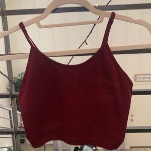 Maroon Cropped Tank Top